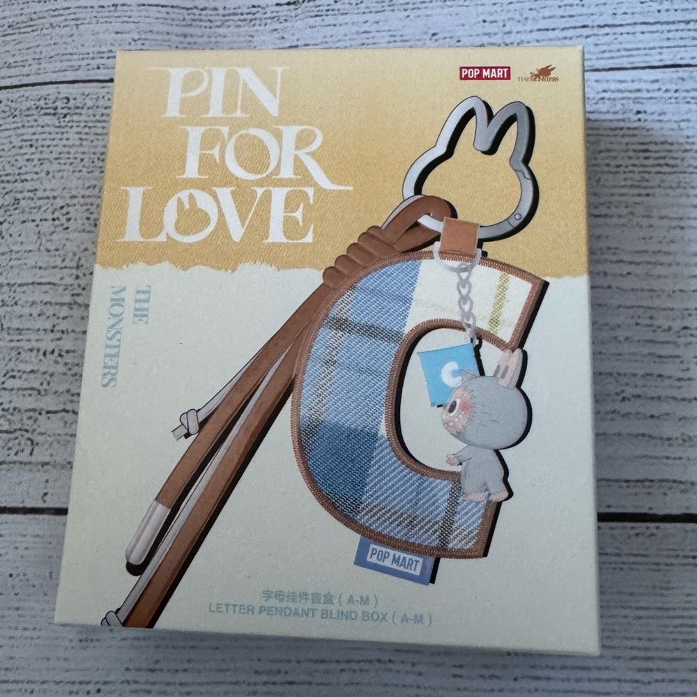 Pop Mart The Monsters Pin For Love Letter Pendant - Letter F